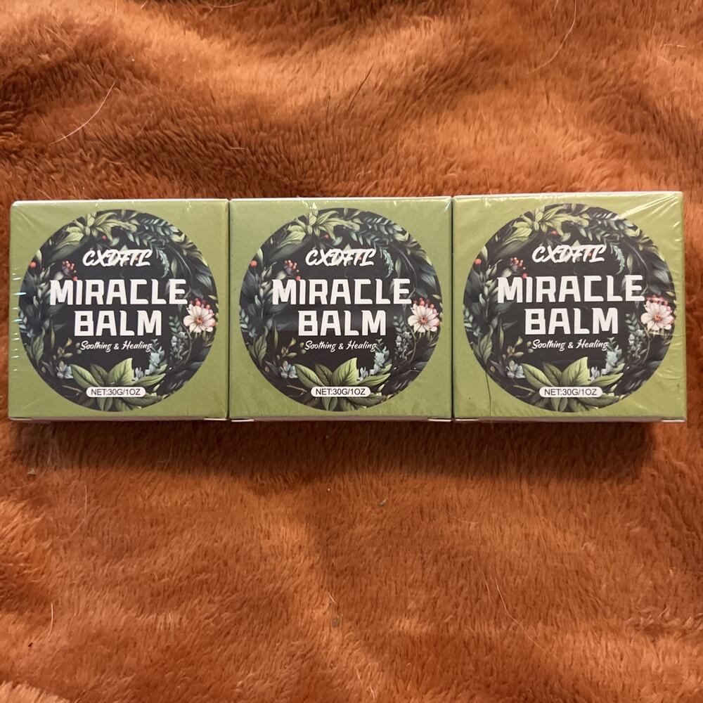 New Miracle Balm, 3 Pack for Legs, Arms, and Back Relief & Comfort - SEALED
